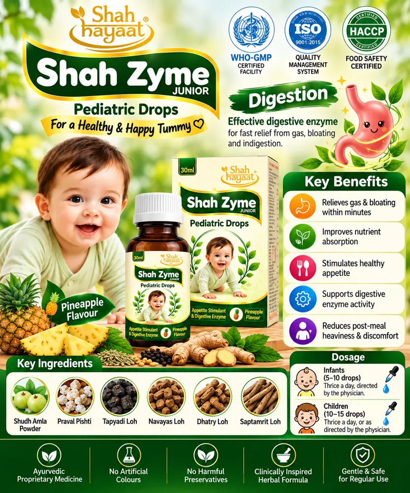 Shah Zyme Junior Pediatric Drops | Shah Hayaat